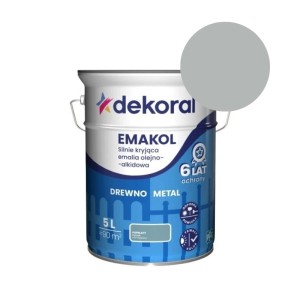 DEKORAL Emalia EMAKOL Strong popielaty połysk 5L