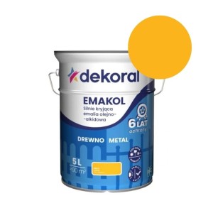 DEKORAL Emalia EMAKOL Strong żółty połysk 5L