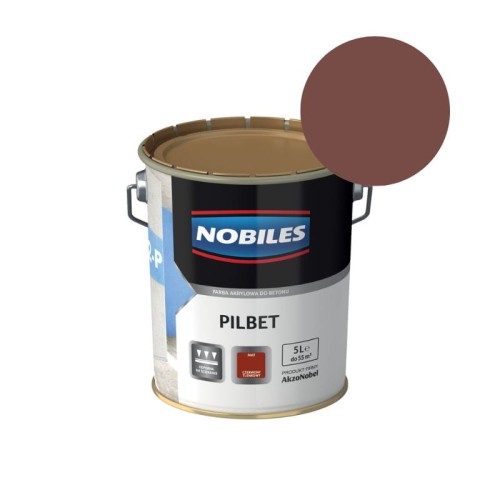 NOBILES Farba akrylowa do betonu PILBET czerwony tlenkowy 5L