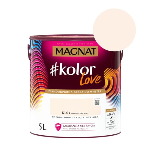 MAGNAT Farba #kolorLove KL03 melonowa biel 5L
