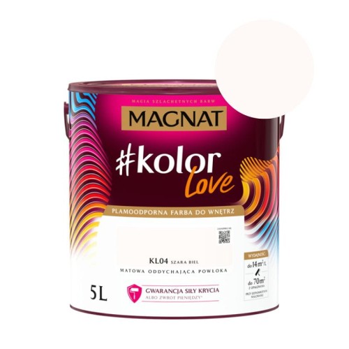 MAGNAT Farba #kolorLove KL04 szara biel 5L