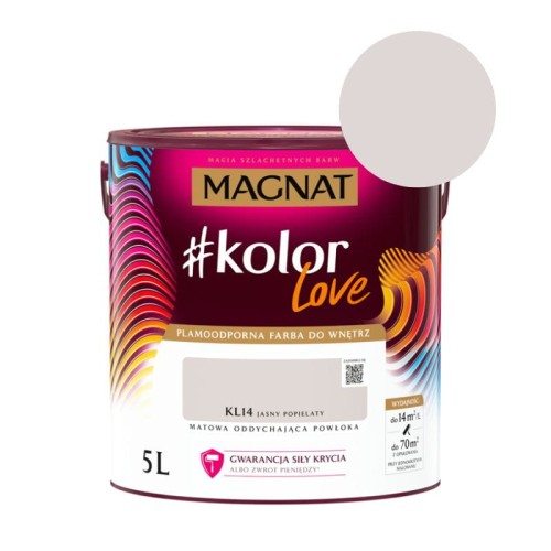 MAGNAT Farba #kolorLove KL14 jasny popielaty 5L