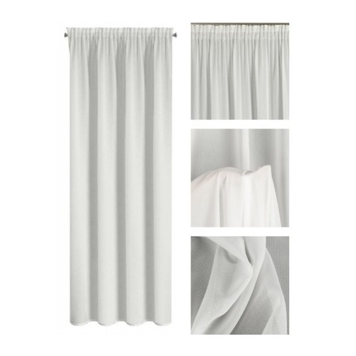 EUROFIRANY Firana ROSSI 135x270 cm taśma biała