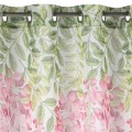 EUROFIRANY Firana JULIETA 140x250 cm przelotki motyw kwiatowy