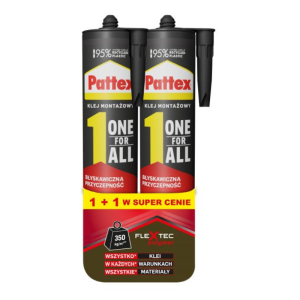 PATTEX Dwupak kleju montażowego one for all 2x 440G