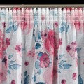 EUROFIRANY Zasłona EDEN 140x270 cm taśma różowe kwiaty
