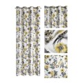 EUROFIRANY Zasłona DELIA 140x250 cm przelotki motyw kwiatowy