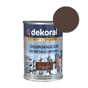 DEKORAL Chlorokauczuk brązowy mahoniowy RAL 8016 0,9L