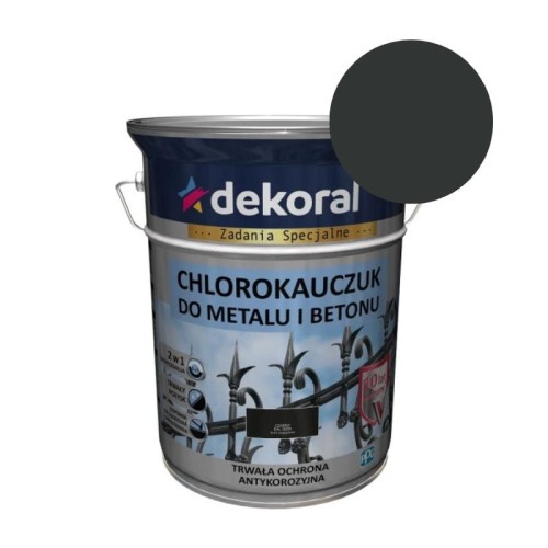 DEKORAL Chlorokauczuk czarny RAL 9005 5L