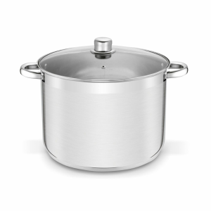 Tadar Garnek prosty ze stali nierdzewnej z pokrywką 15L