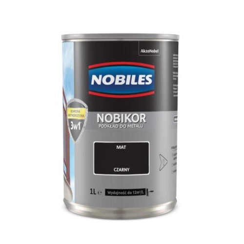 NOBILES Podkład do metalu NOBIKOR 1L czarny mat