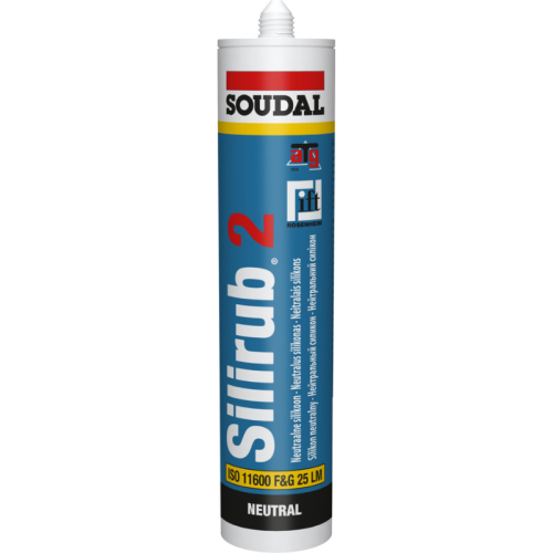 Soudal Silirub 2 Neutralny silikon budowlany i szklarski biały 300ml