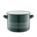FLORINA Garnek emaliowany Emalia Polska Pleszew Boho 22 cm 6L zielony