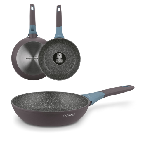 STARKE PRO Patelnia marmurowa Luxury Grey 24 cm