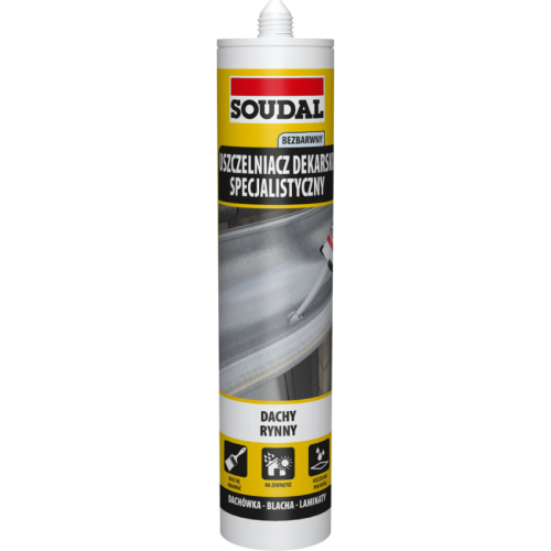 Soudal Specjalistyczny uszczelniacz dekarski bezbarwny 280ml
