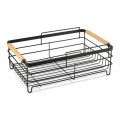 TADAR Suszarka 2-poziomowa do naczyń z ociekaczem i tacą czarna