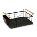 TADAR Suszarka do naczyń z ociekaczem i tacą 44 x 32 x 18,5 cm czarna