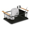 TADAR Suszarka do naczyń z ociekaczem i tacą 44 x 32 x 18,5 cm czarna