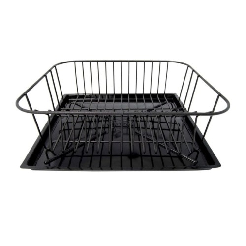 TADAR Suszarka do naczyń komorowa z tacką Ander 33 x 28 x 12 cm czarna