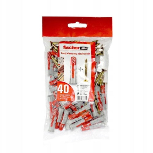 FISCHER Kołek z wkrętem DuoPower 8x40 mm 40 szt.