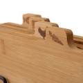 KonigHOFFER Deski do krojenia ze stojakiem Cedar - zestaw 4 desek bambusowych