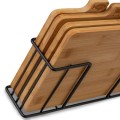 KonigHOFFER Deski do krojenia ze stojakiem Cedar - zestaw 4 desek bambusowych