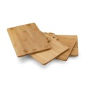 KonigHOFFER Deski do krojenia ze stojakiem Cedar - zestaw 4 desek bambusowych