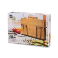 KonigHOFFER Deski do krojenia ze stojakiem Cedar - zestaw 4 desek bambusowych