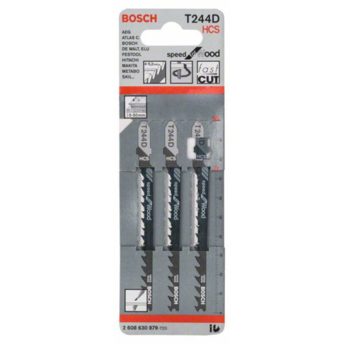 Bosch Brzeszczot do wyrzynarek T 244 D Drewno 3szt