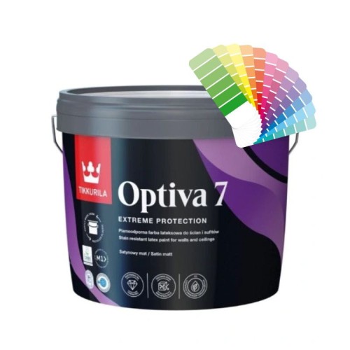 TIKKURILA Farba Optiva Satin Matt [7] baza A 9L satynowo-matowa