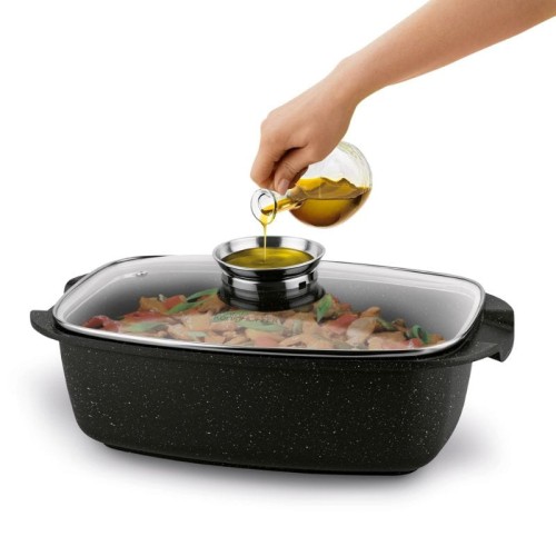 KonigHOFFER Brytfanna aluminiowa z aromatyzerem Fegato 5,6L prostokątna