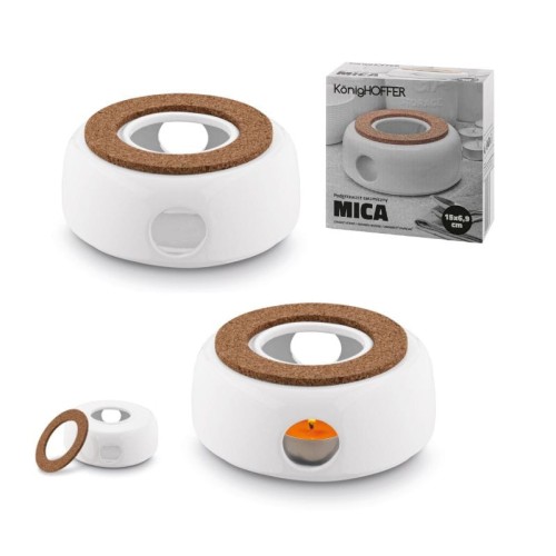 KonigHOFFER Podgrzewacz do dzbanka ceramiczny Mica 15 cm biały