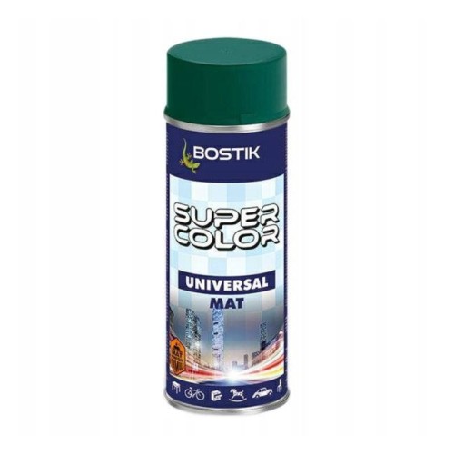 BOSTIK Lakier Super Color Universal mat ciemnozielony 400 ml