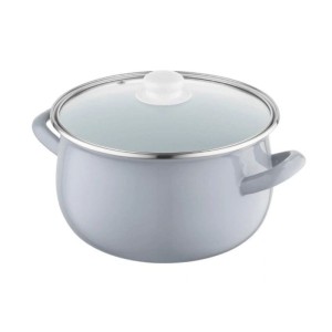 FLORINA Garnek emaliowany Pyza Gris Emalia Pleszew 22 cm 5,3L
