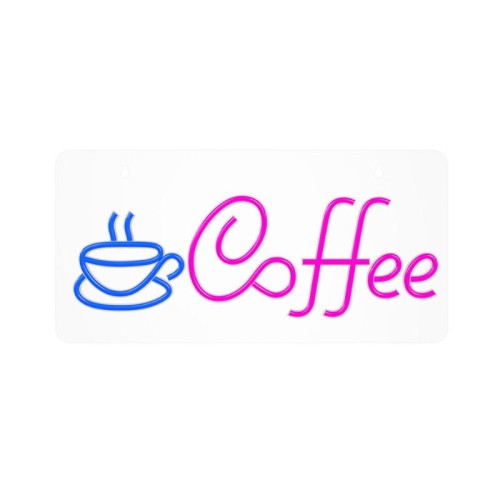 NEOLIA Neon PLEXI LED COFFEE niebieski róż
