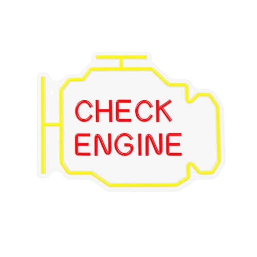 NEOLIA Neon PLEXI LED CHECK ENGINE żółto czerwony