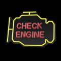 NEOLIA Neon PLEXI LED CHECK ENGINE żółto czerwony