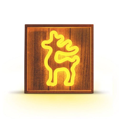 NEOLIA Neon Wood Frame LED RENIFER biały ciepły