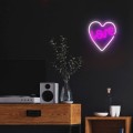 NEOLIA Neon LED Love w sercu fiolet biały
