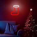 NEOLIA Neon LED CHRISTMAS Skarpeta biała czerwona