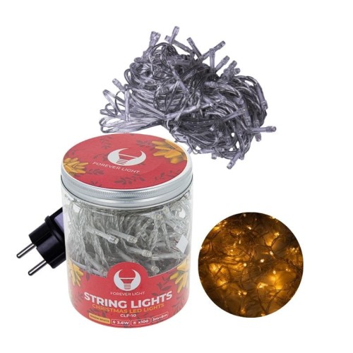 Forever Light Lampki choinkowe LED 100 lampek białe ciepłe łańcuch świetlny