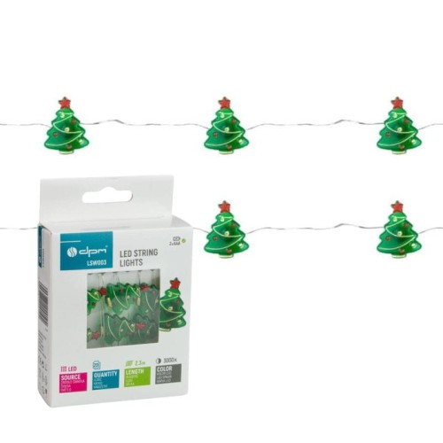 DPM Świąteczna girlanda LED Choinka, 20 x Choinka, 2 x AAA, 2,3 m