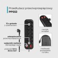 DPM Przedłużacz dwurzędowy 12 gniazd z 2 włącznikami, czarny, 1,8 m PPS52