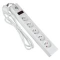 DPM Listwa ochronna FMP5115B z włącznikiem, 5 gniazd, biała, 1,5 m