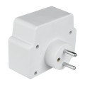 DPM Rozgałęźnik elektryczny z włącznikiem, 2 gniazda z uziemieniem, 2 x USB, biało-szary