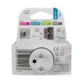 DPM Rozgałęźnik elektryczny z włącznikiem, 2 gniazda z uziemieniem, 2 x USB, biało-szary