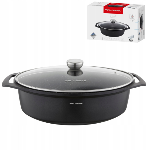 Florina Brytfanna Aluminiowa z Pokrywką CHEF 7,3 l 39,5 cm