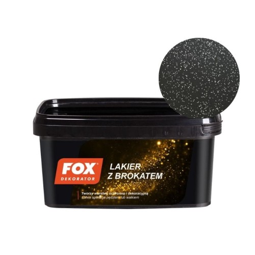 FOX Lakier dekoracyjny z brokatem 1L srebrny