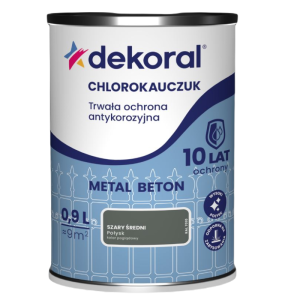 DEKORAL CHLOROKAUCZUK STRONG SZARY ŚREDNI 0,9L