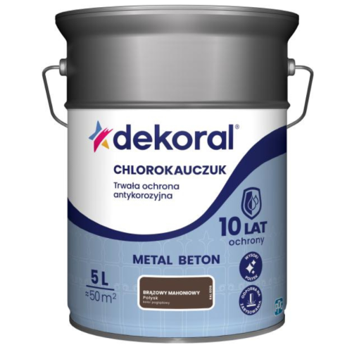 DEKORAL Chlorokauczuk brązowy mahoniowy RAL 8016 5L